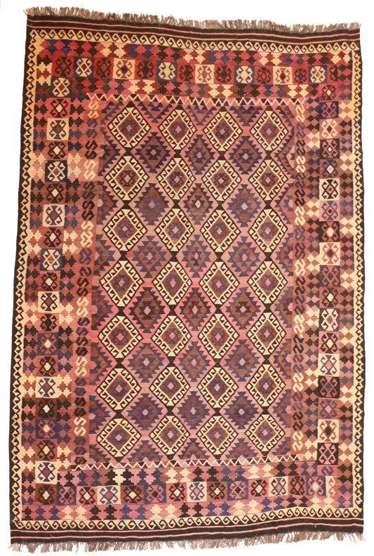8.4 x 12.2 - Kilim Fine All Over Rectangle - Finest Hand-Knotted Quality Wool — 52989