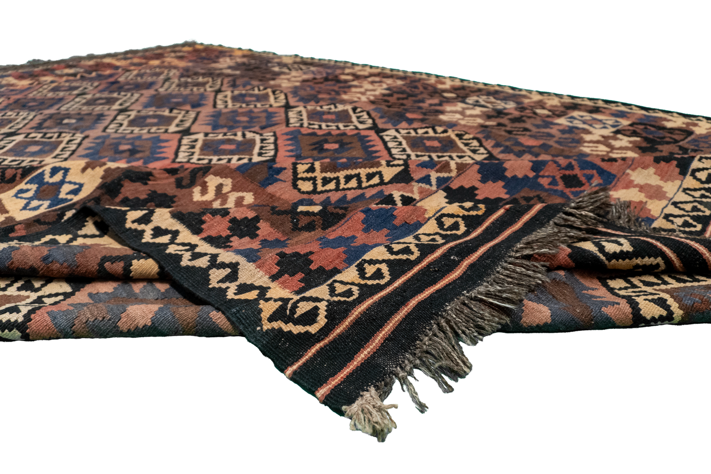 W 8.4 L 12.2 Kilim 100% Wool Hand-Woven All-Over Design - 52989