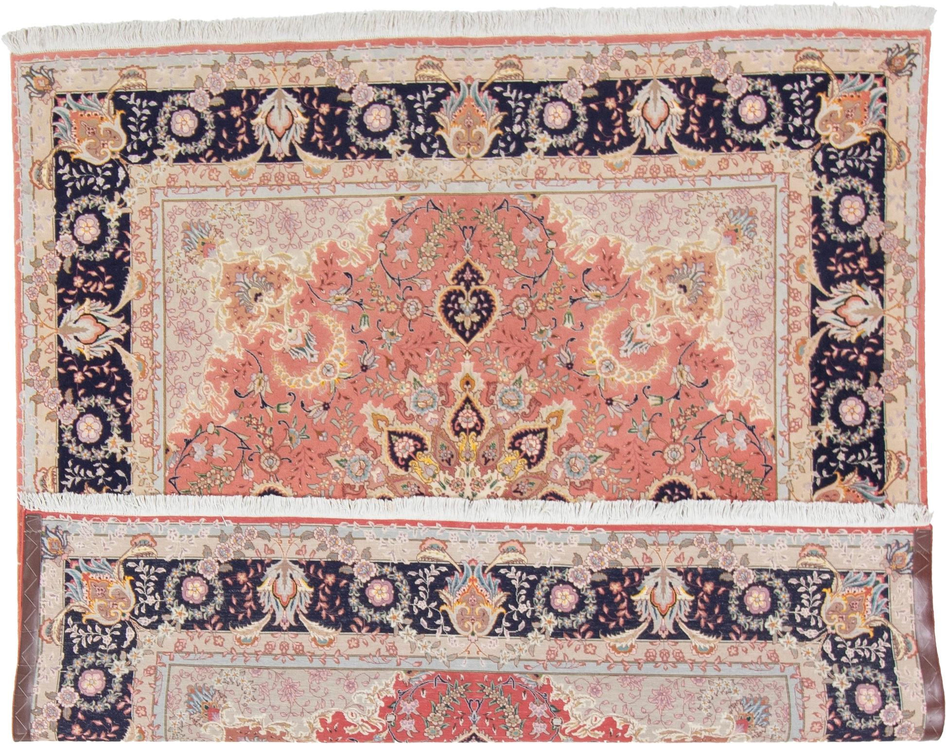 W 6.6 L 6.10 Tabriz Silk And Wool Blend Hand-Woven Medallion Design - 53020