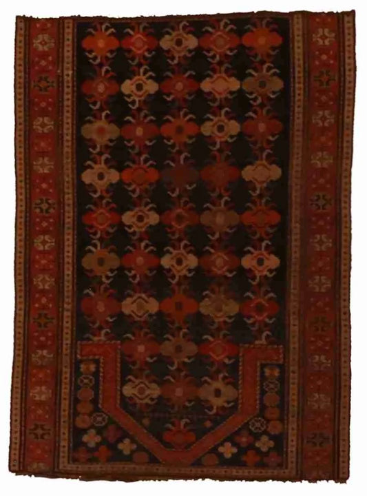 2.10 x 3.9 - Kazak Wool Geometric Rectangle - Finest Hand-Knotted Quality Wool — 53022