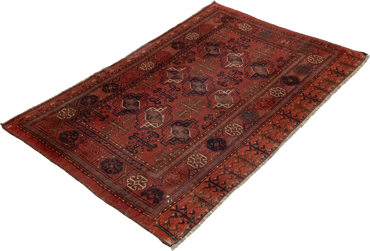 W 4.5 L 2.11 Tekeh Antique 100% Wool Hand-Woven All-Over Design - 53138