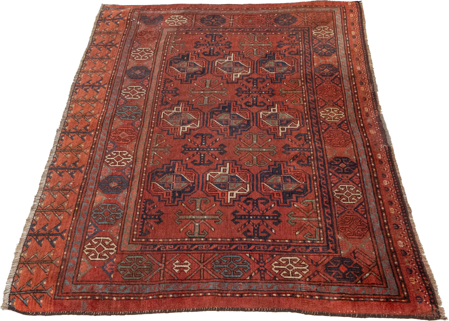 W 4.5 L 2.11 Tekeh Antique 100% Wool Hand-Woven All-Over Design - 53138