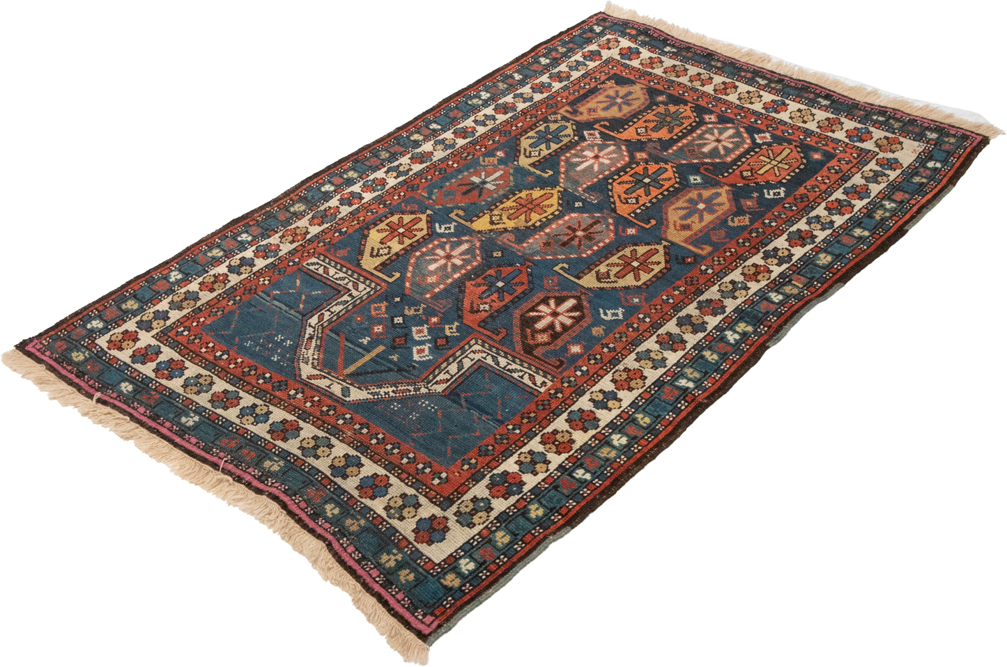 W 2.8 L 4.3 Karabagh Antique 100% Wool Hand-Woven All-Over Design - 53139