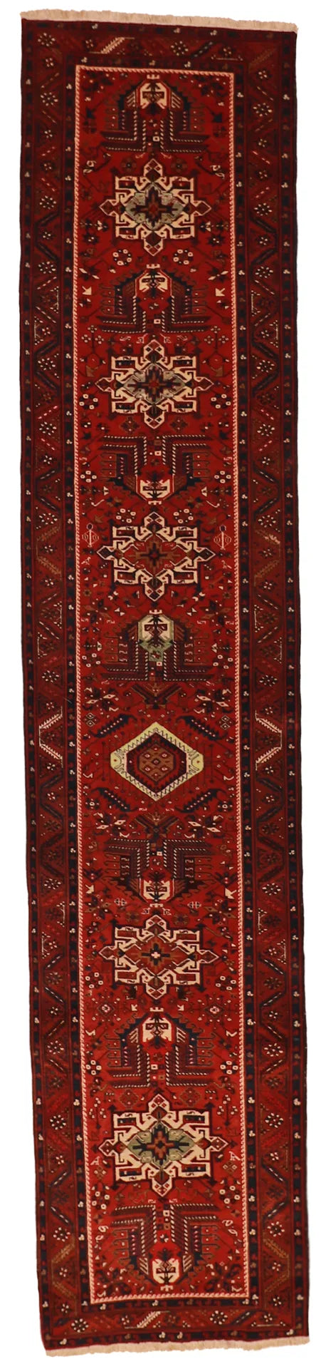 3.1 x 14.10 - Karajeh Fine Geometric Rectangle - Hand Woven Rug — 53172