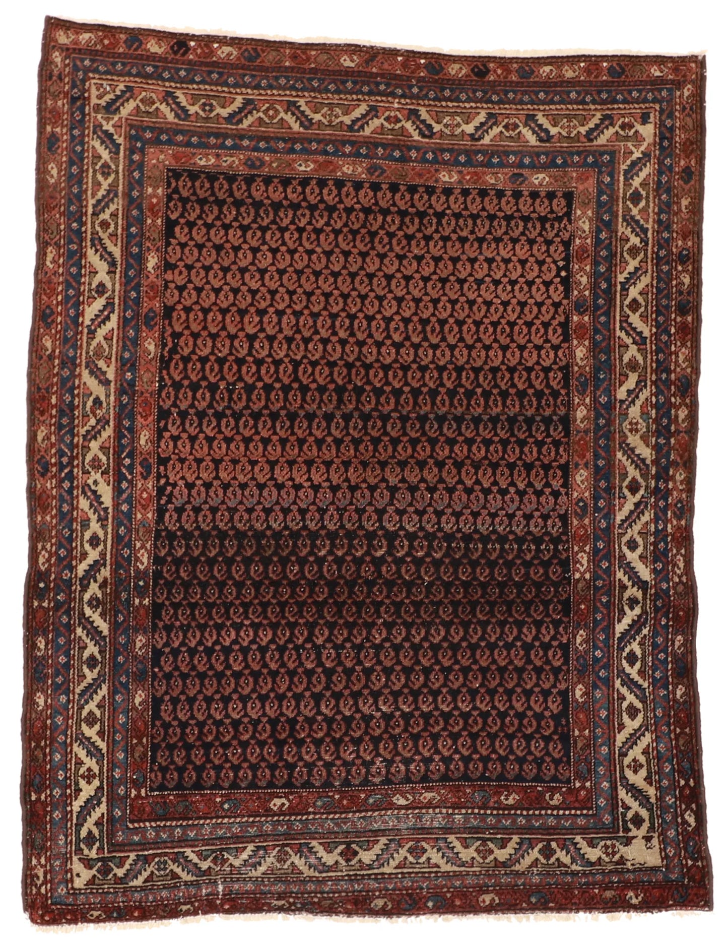 4.7 x 6 - Malayer Fine/Wool All Over Rectangle - Finest Hand-Knotted Quality Wool — 53180