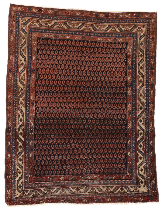 4.7 x 6 - Malayer Fine/Wool All Over Rectangle - Finest Hand-Knotted Quality Wool — 53180