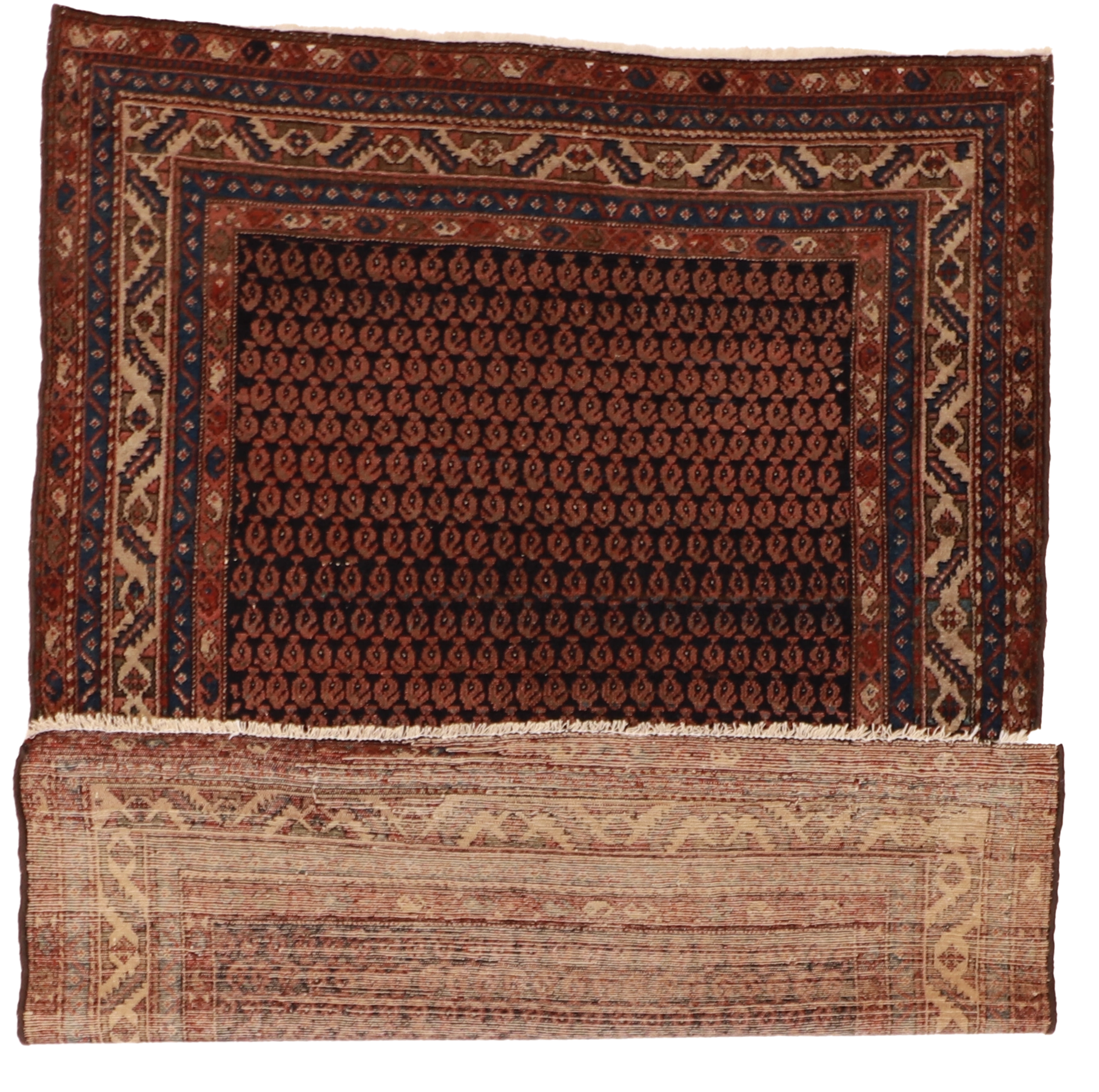 W 4.7 L 6 Malayer Antique 100% Wool Hand-Woven All-Over Design - 53180