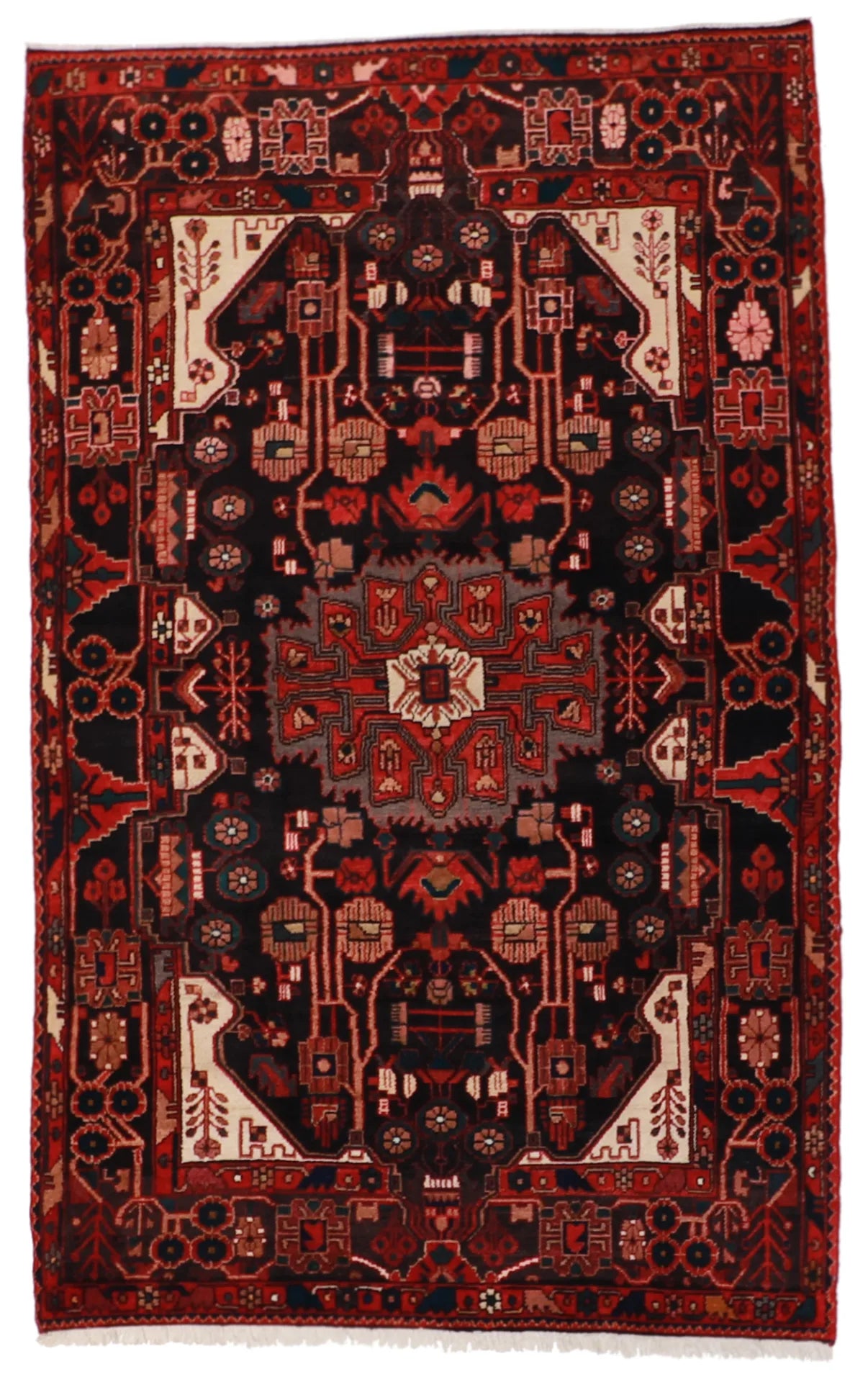 W 5 - L 8 - Lori Wool Geometric Rectangle - Hand Woven Rug - 53206