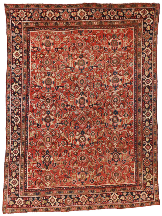 9 x 12 - Sultan Abad Antique Wool All Over Rectangle - Hand Knotted Rug — 53215