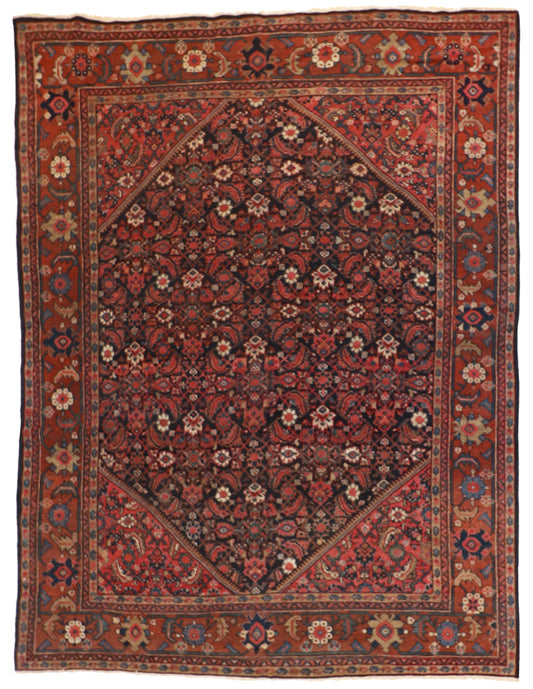 9 x 12 - Mahal Antique/Wool All Over Rectangle - Hand Knotted Rug — 53216