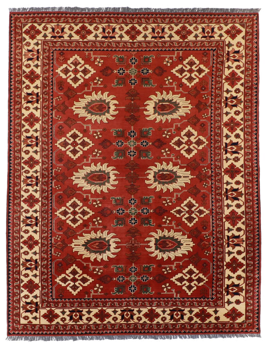 7.3 x 9.2 - Malayer Wool Traditional Rectangle - Finest Hand-Knotted Quality Wool — 53271