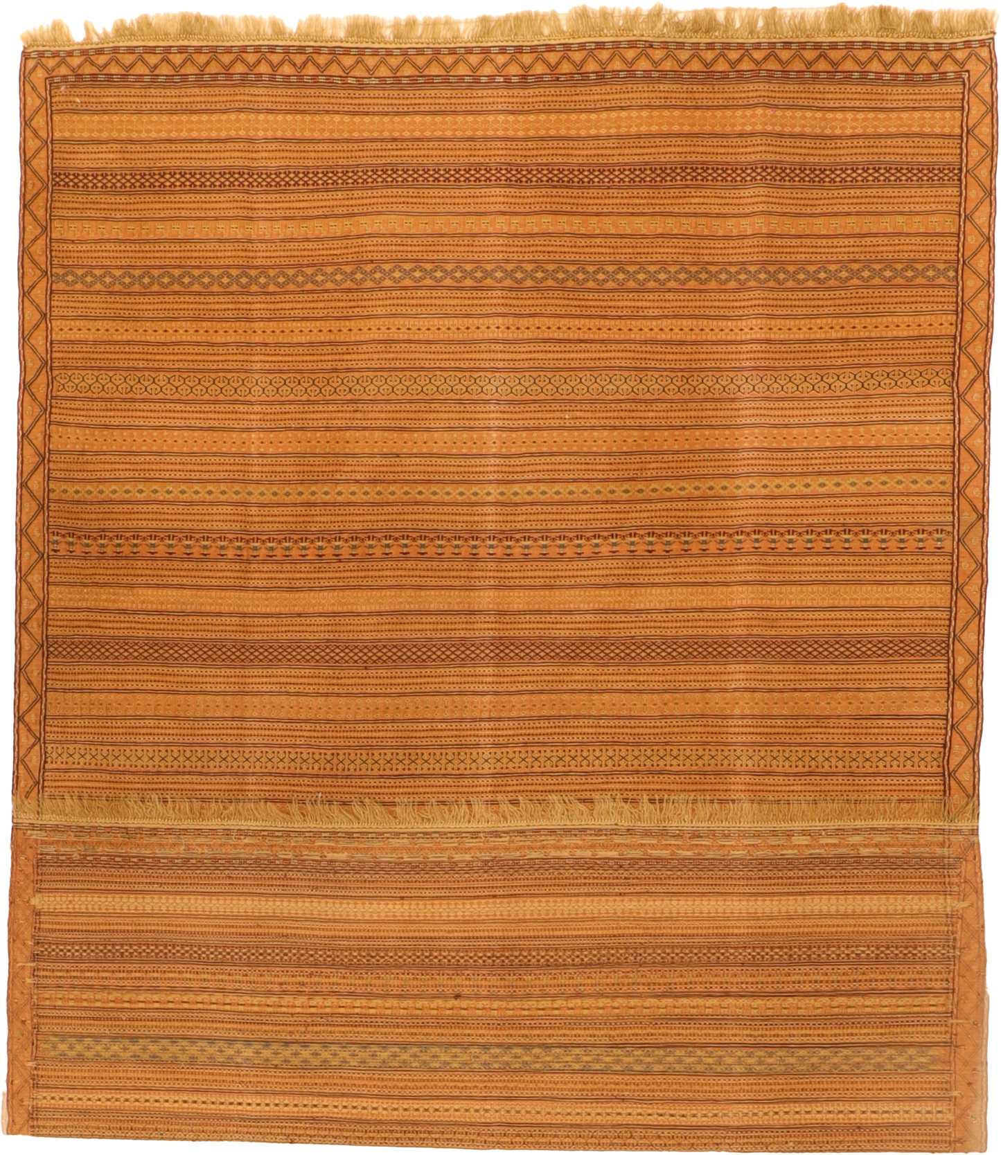 W 6.7 L 10 Gegem 100% Wool Hand-Woven All-Over Design - 53318