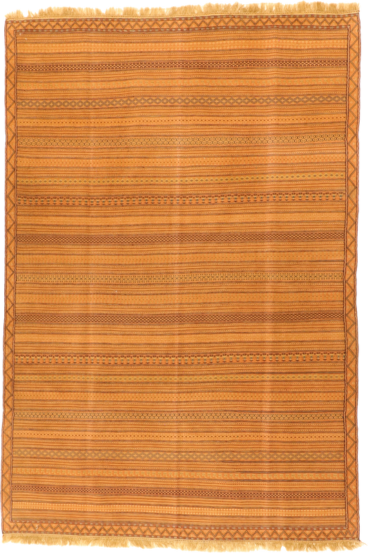 W 6.7 L 10 Gegem 100% Wool Hand-Woven All-Over Design - 53318
