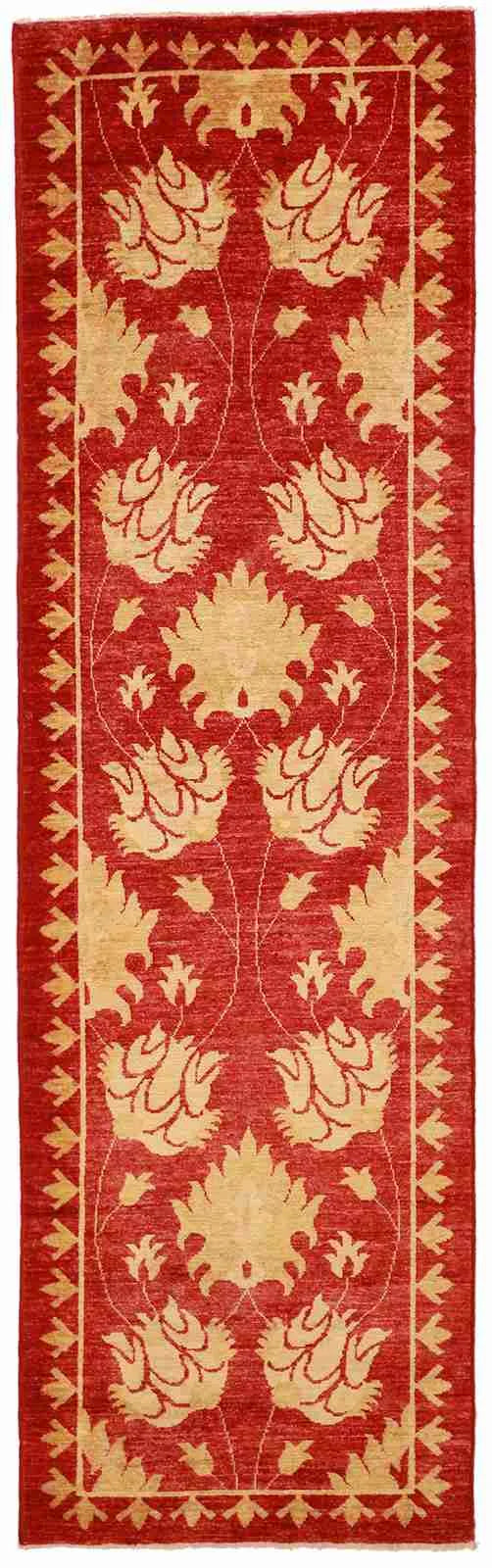 W 2.1 L 9.6 Ziegler Runner 100% Wool Hand-Woven All-Over Design - 53348