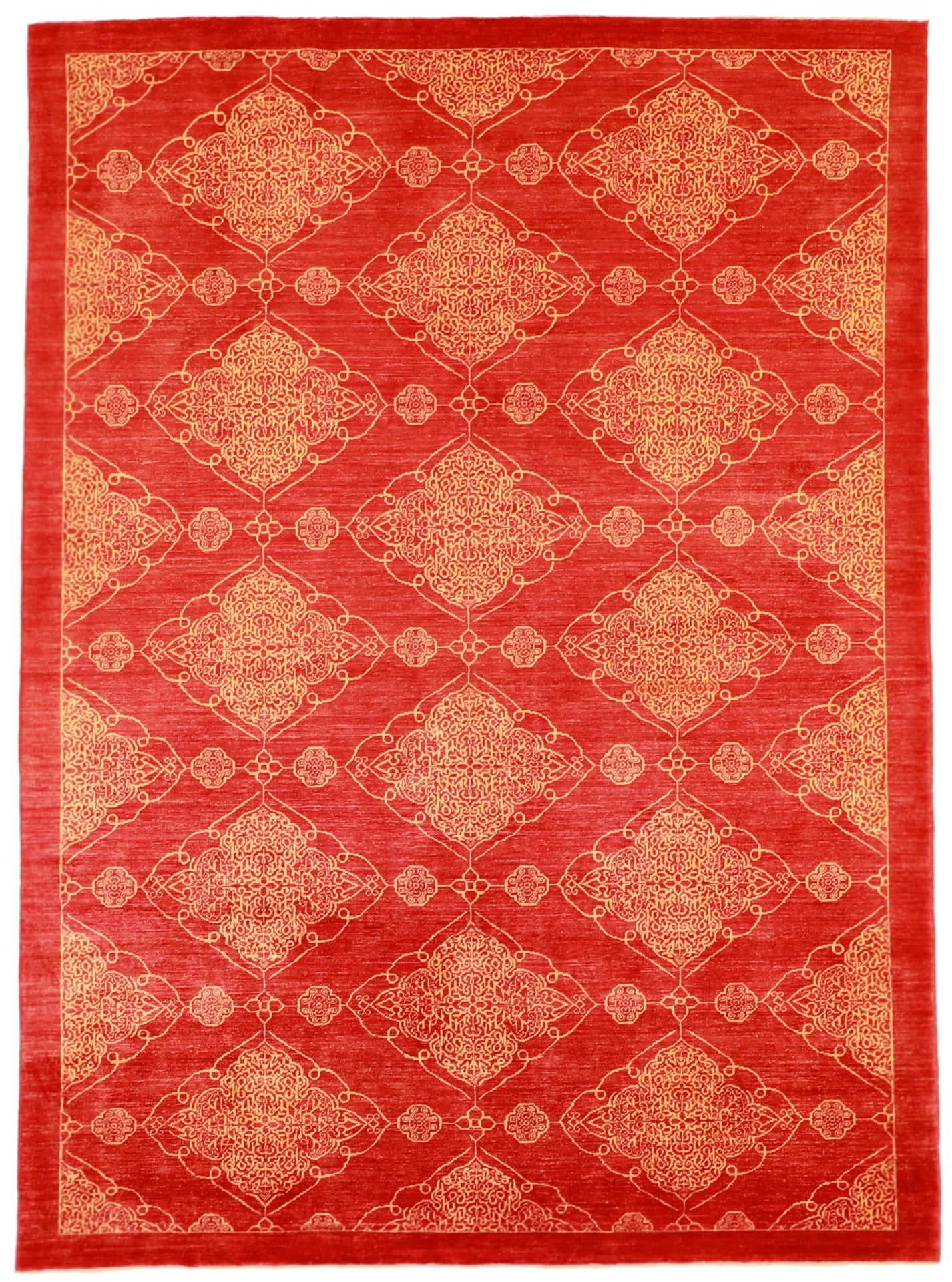 W 8.2 L 11.3 Zanjan 100% Wool Hand-Woven All-Over Design - 53352