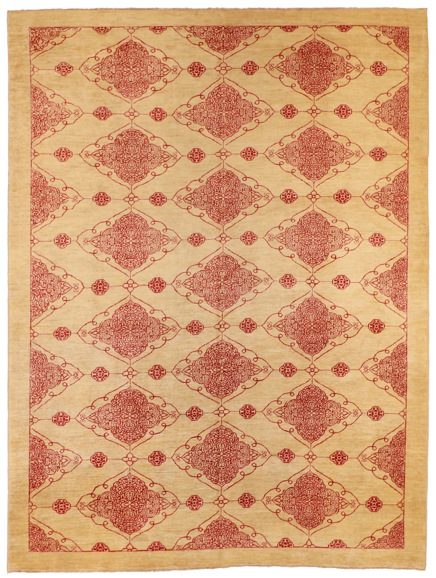 9.11 x 13.2 - Ziegler Mahal Fine All Over Rectangle - Finest Hand-Knotted Quality Wool — 53482
