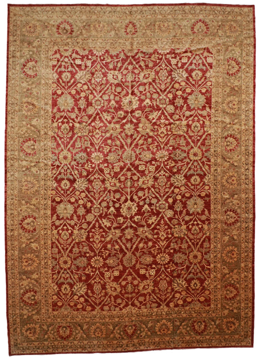 W 13 L 18.2 Frahan 100% Wool Hand-Woven All Over Design - 53494