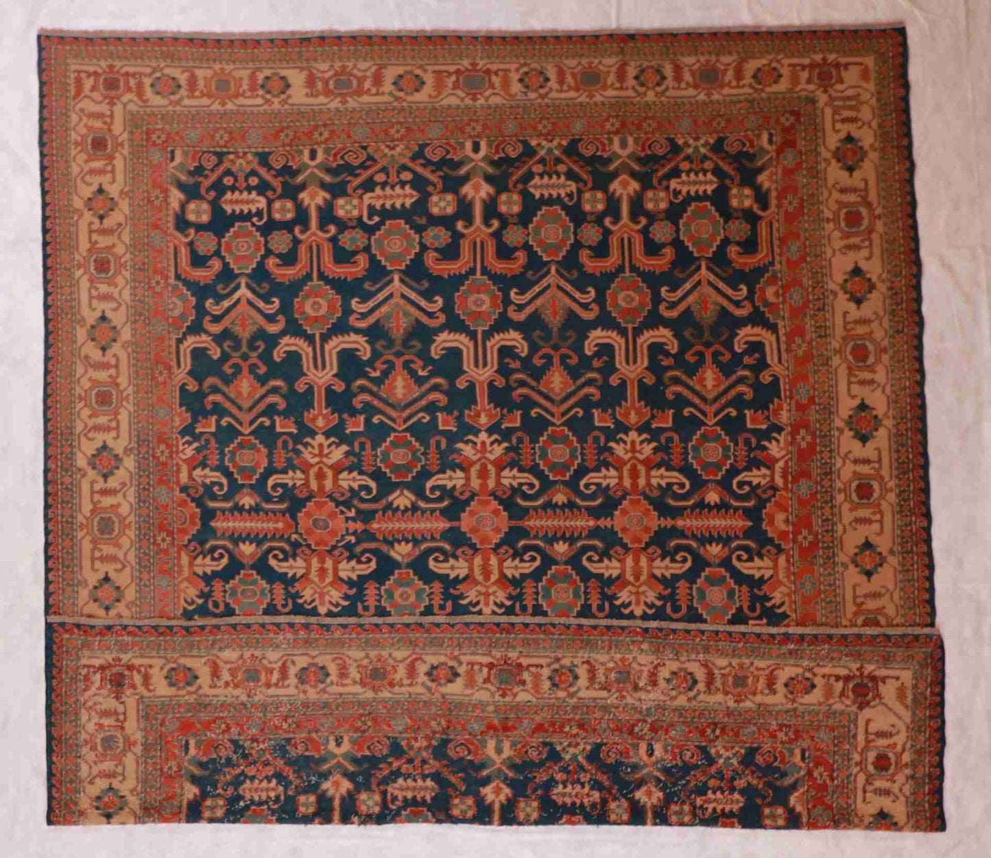 W 10 L 11.4 Kuba 100% Wool Handmade All Over Design - 53503