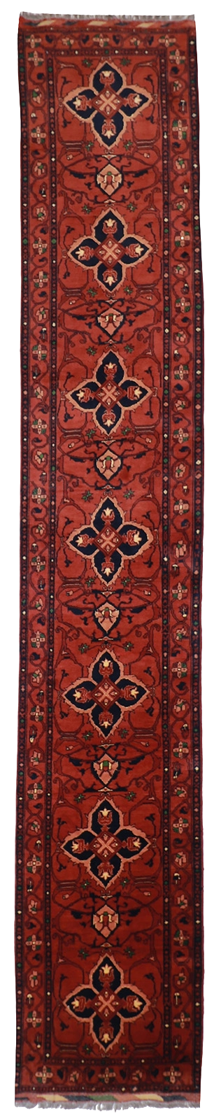 W 2.6 L 14.7 Ardabil Hand-Woven Geometric Design - 53536