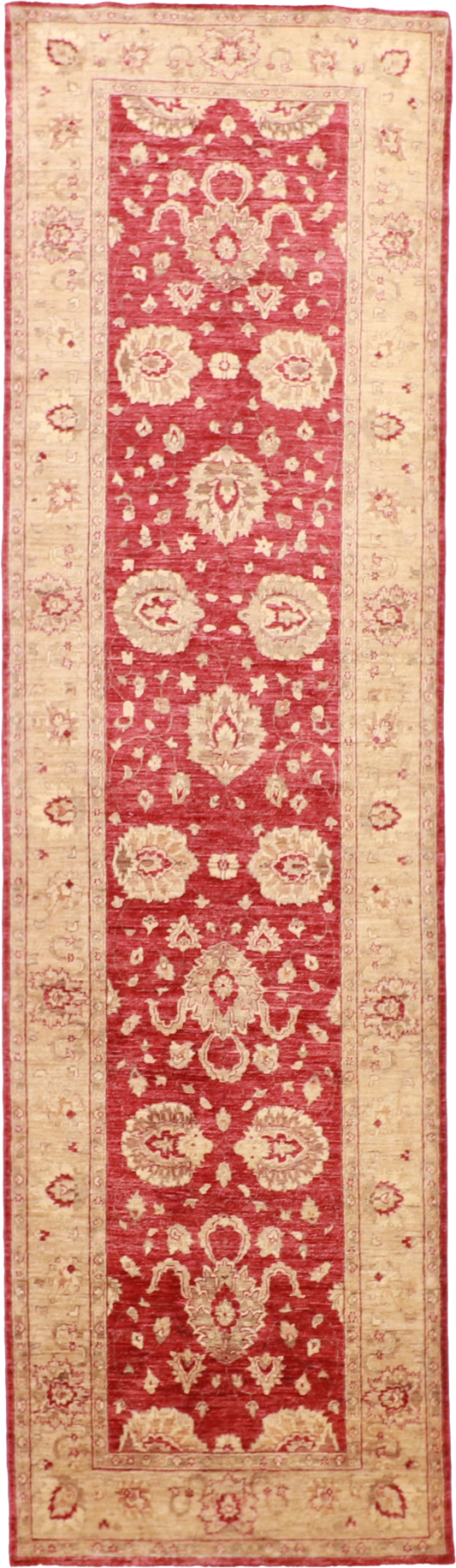 W 3.10 L 13.6 Sultan Abad Runner 100% Wool Hand-Woven All-Over Design - 53581