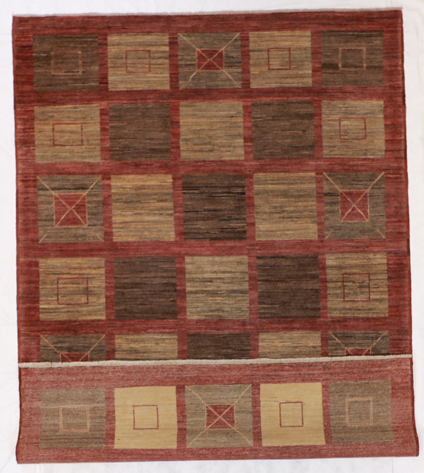 W 6.3 L 8.10 Lozi 100% Handmade All Over Design - 53690