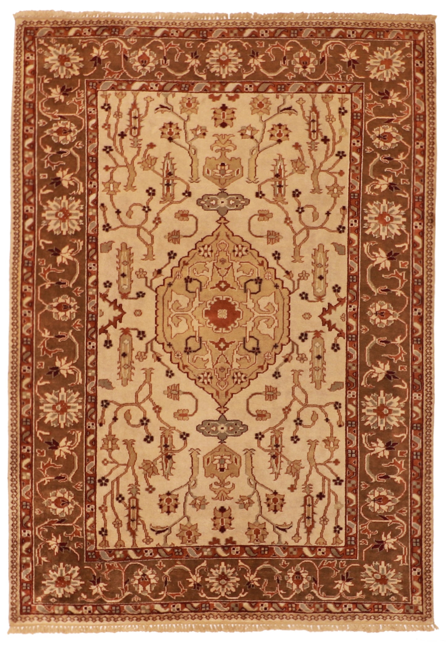 W 6.3 L 8.11 Tabriz 100% Wool Handmade All Over Design - 53704