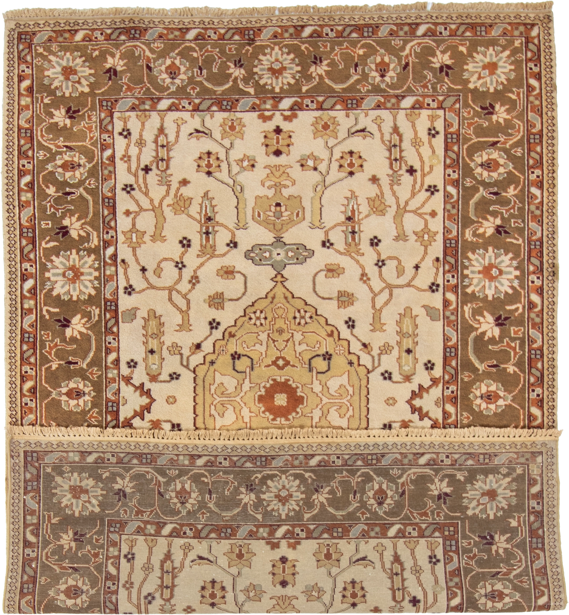 W 6.3 L 8.11 Tabriz 100% Wool Hand-Woven All-Over Design - 53704