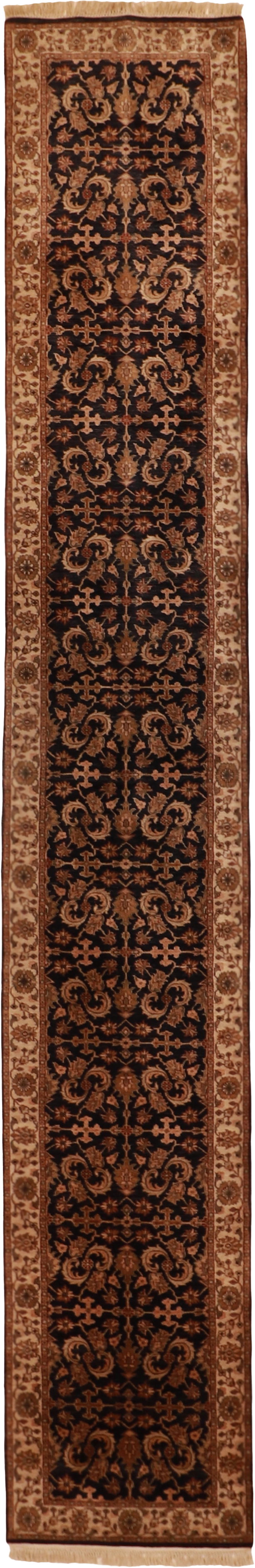 W 2.6 L 15.8 Mahal Runner 100% Wool Hand-Woven All-Over Design - 53731
