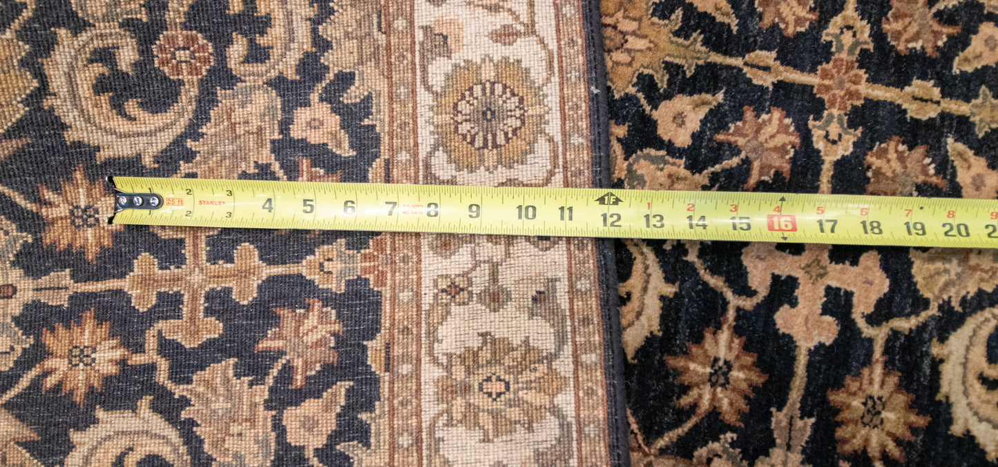 W 2.6 L 15.8 Mahal Runner 100% Wool Hand-Woven All-Over Design - 53731