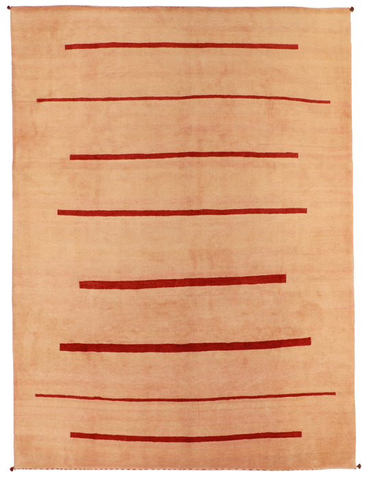 W 9.6 L 12.1 Gabbeh 100% Wool Hand-Woven All-Over Design - 53752
