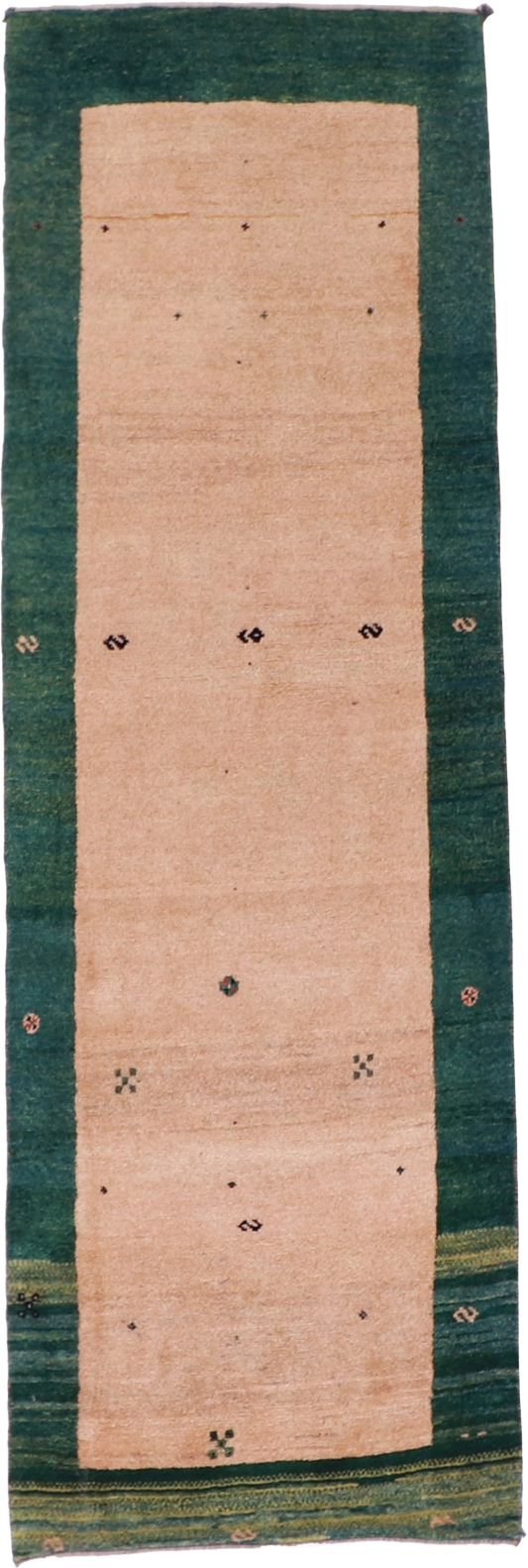 W 3 L 9.2 Gabbeh Runner 100% Wool Hand-Woven All-Over Design - 53766