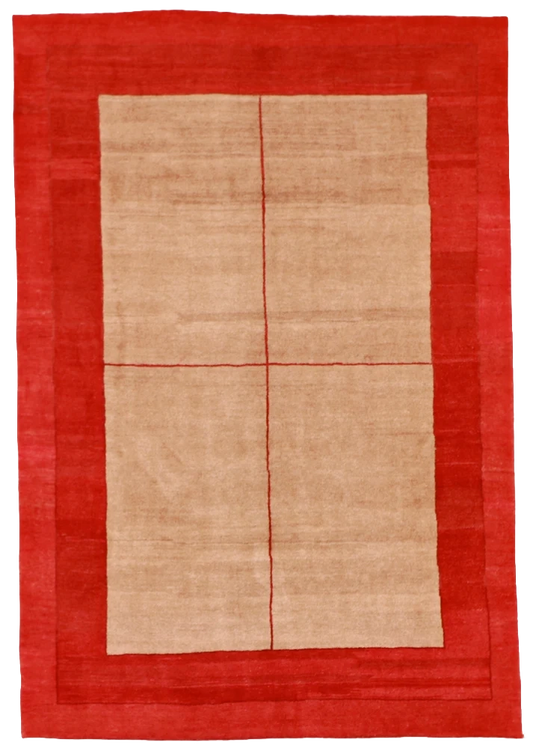 W 6.9 L 9.1 Yalame 100% Wool Hand-Woven All-Over Design - 53815
