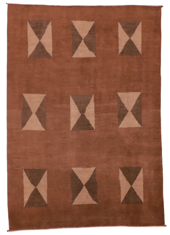 W 6.5 L 9.4 Yalame 100% Wool Hand-Woven All-Over Design - 53816