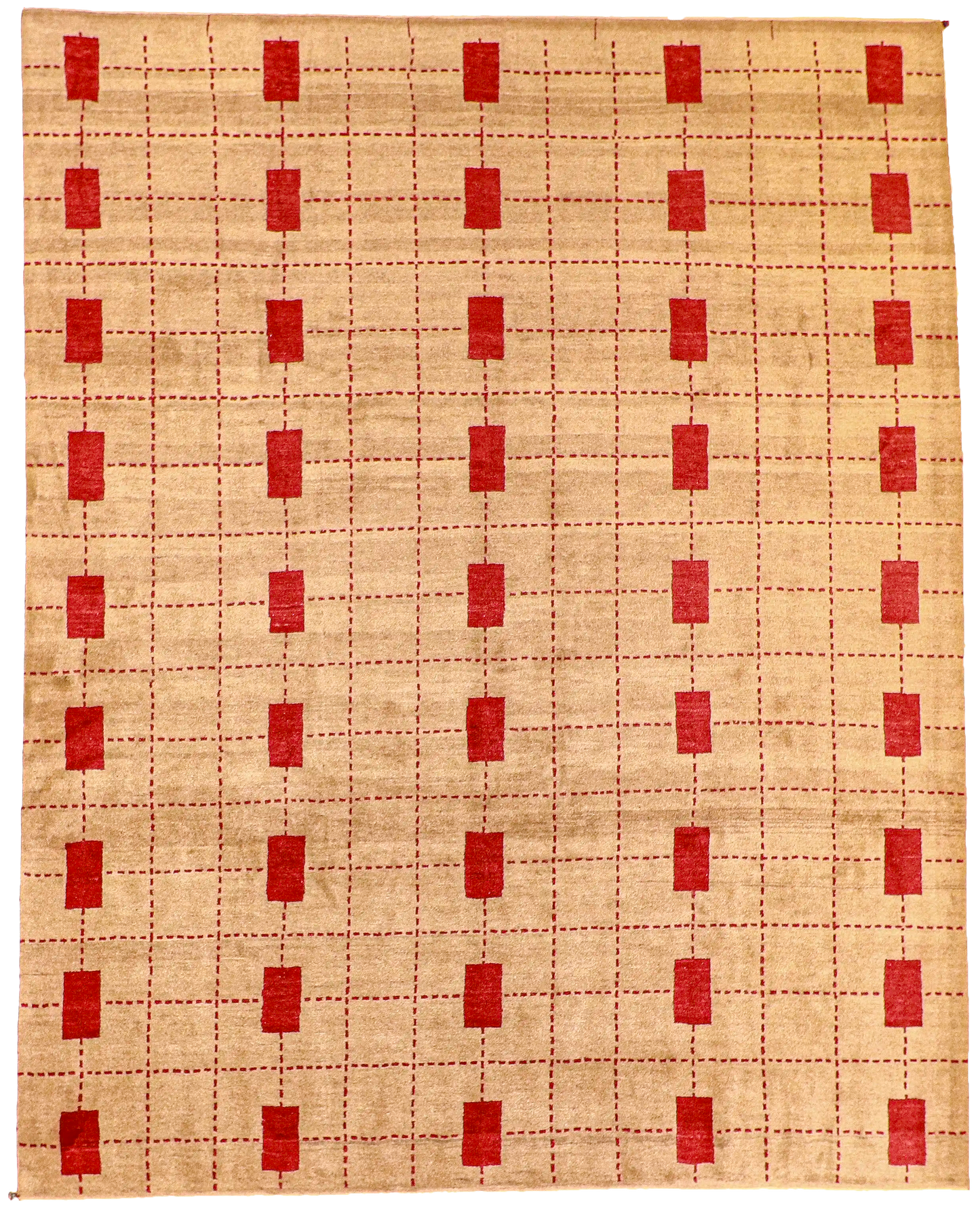 W 10.1 L 12.8 Yalameh 100% Wool Handmade All Over Design - 53817