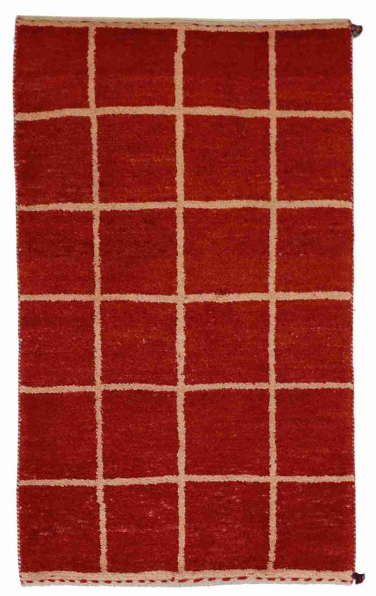2.5 x 4.10 - Gabbeh Wool All Over Rectangle - Finest Hand-Knotted Quality Wool — 53831