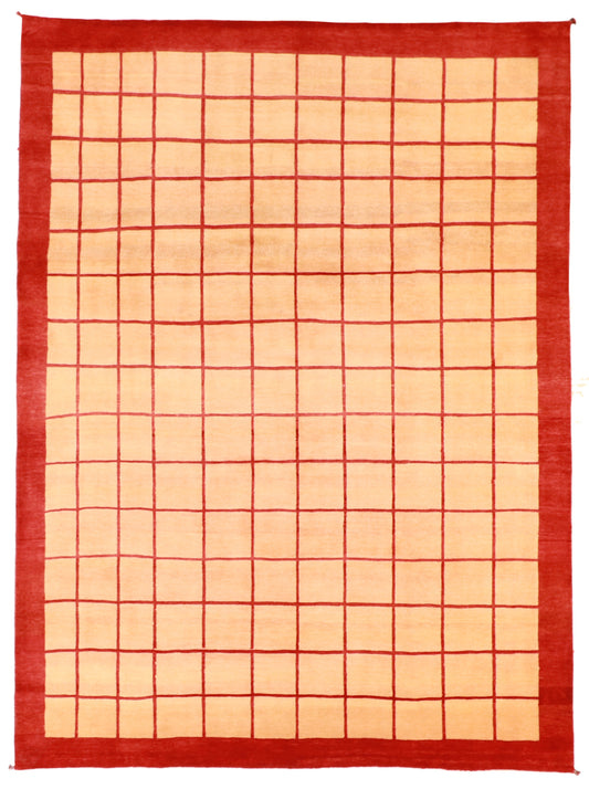 W 8.2 L 10.1 Gabbeh 100% Wool Hand-Woven All-Over Design - 53847