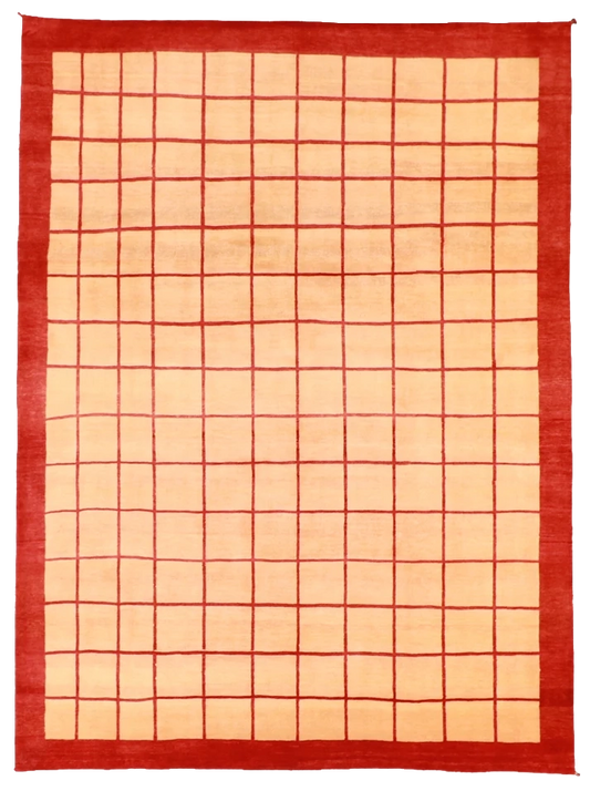 W 8.2 L 10.1 Gabbeh 100% Wool Hand-Woven All-Over Design - 53847