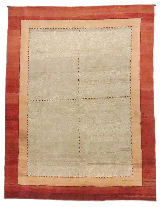 W 8.4 L 10.1 Gabbeh 100% Wool Hand-Woven All-Over Design - 53854