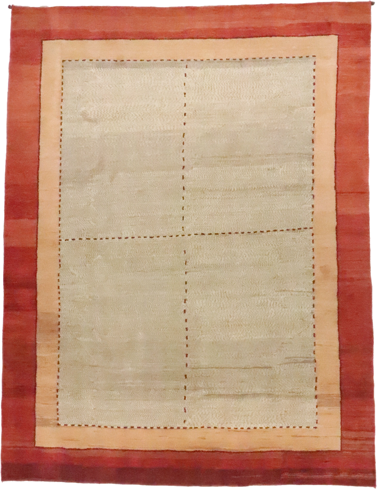 W 8.4 L 10.1 Gabbeh 100% Wool Hand-Woven All-Over Design - 53854