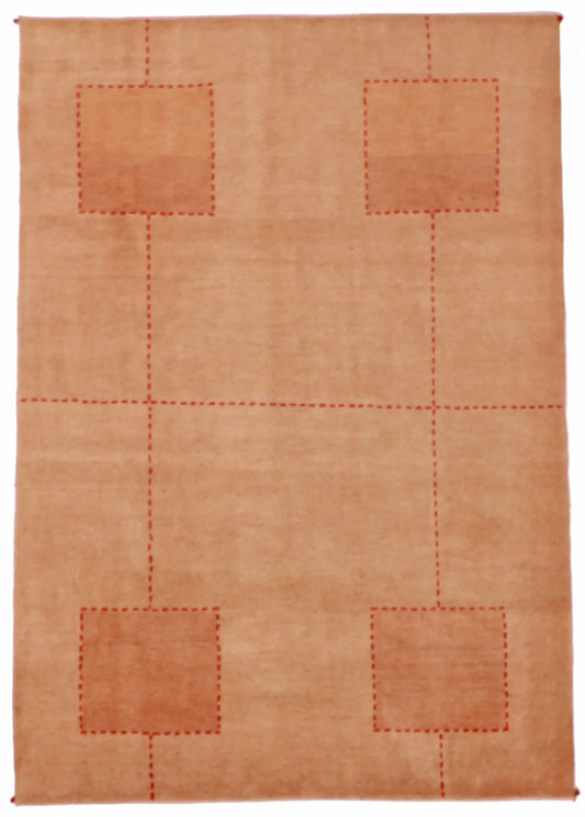 6.8 x 9.7 - Gabbeh Wool Contemporary Rectangle - Finest Hand-Knotted Quality Wool — 53862
