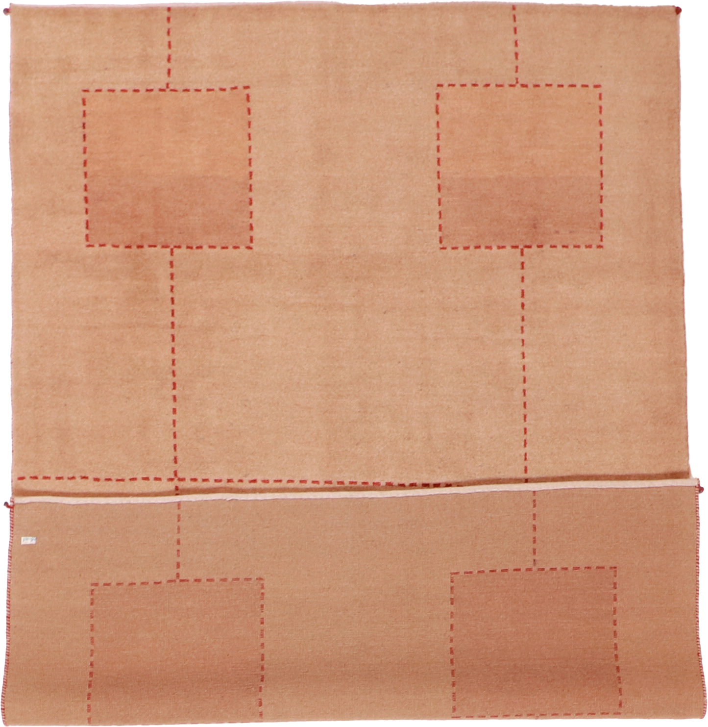 W 6.8 L 9.7 Gabbeh 100% Wool Hand-Woven All-Over Design - 53862
