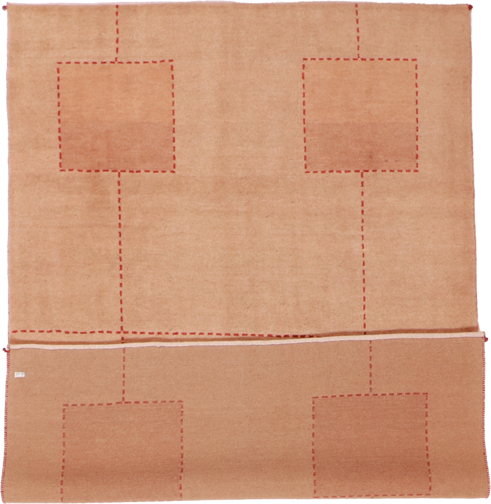W 6.8 L 9.7 Gabbeh 100% Wool Hand-Woven All-Over Design - 53862