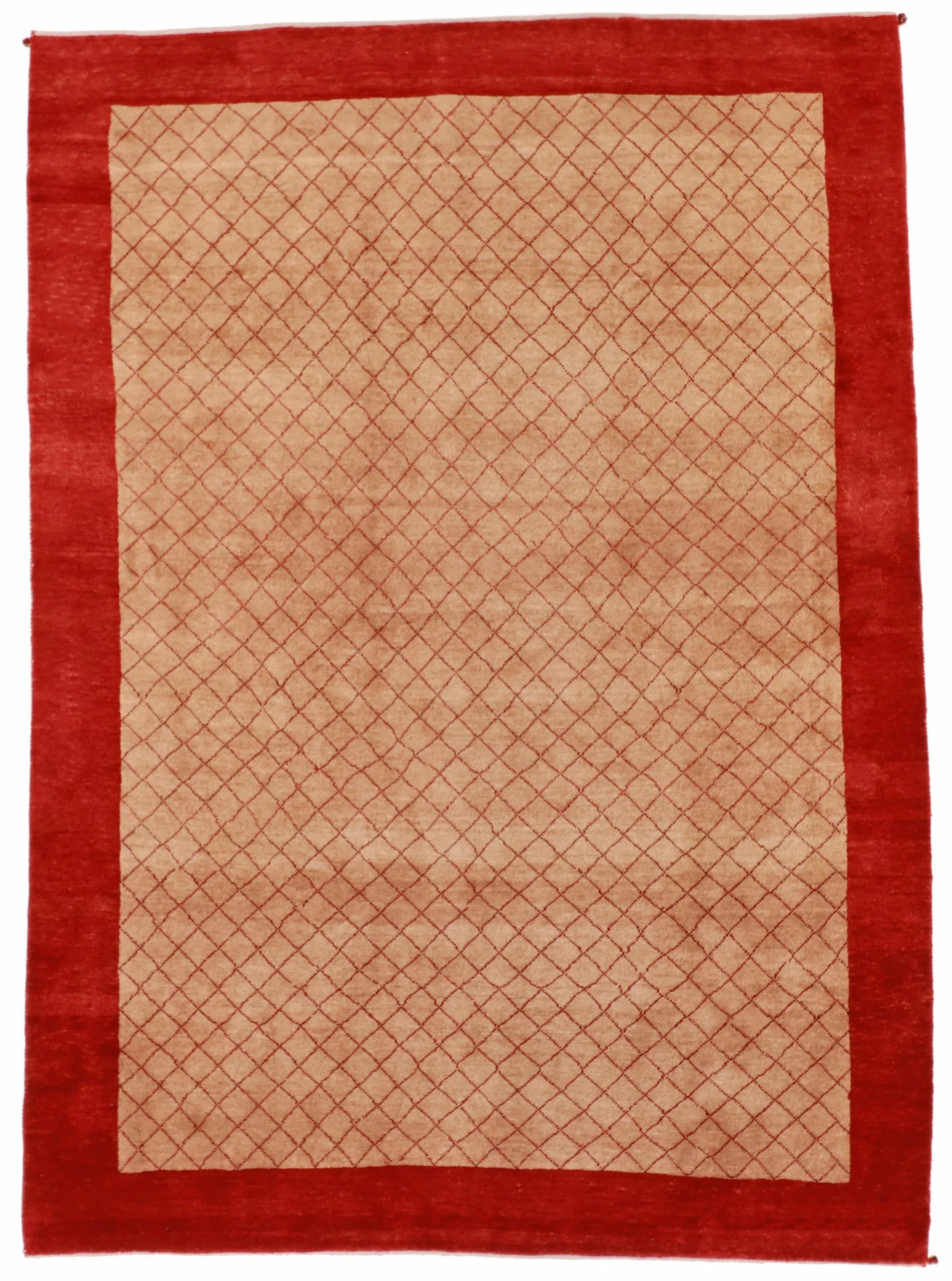 6.6 x 9.3 - Gabbeh Wool Contemporary Rectangle - Finest Hand-Knotted Quality Wool — 53863