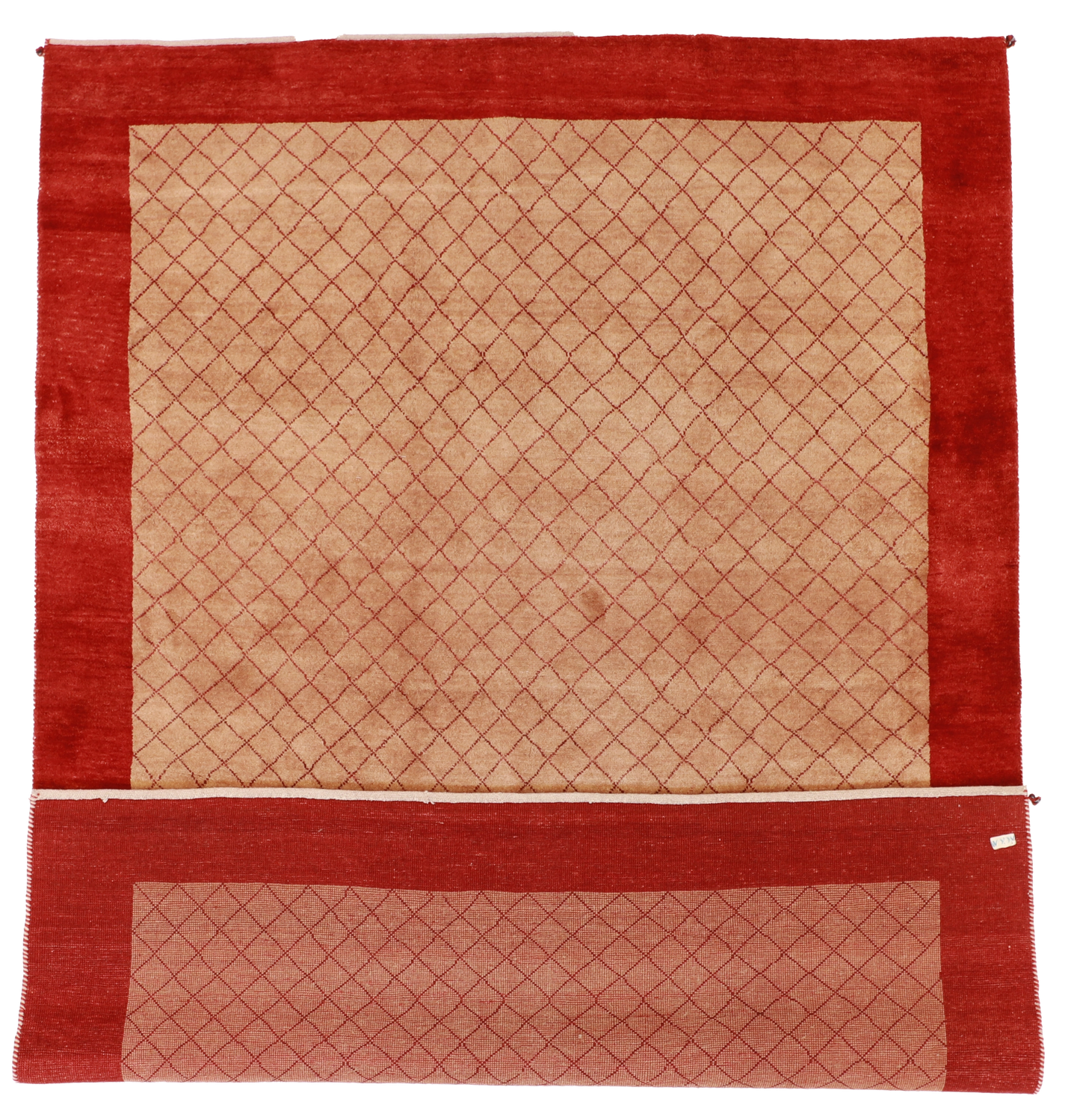 W 6.6 L 9.3 Gabbeh 100% Wool Hand-Woven All-Over Design - 53863
