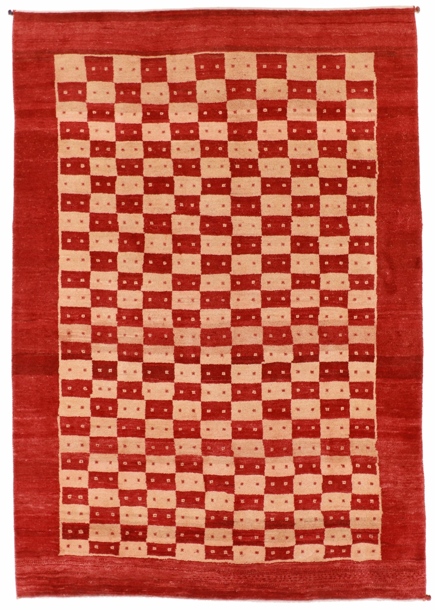 W 6 L 8.9 Gabbeh 100% Wool Hand-Woven All-Over Design - 53866