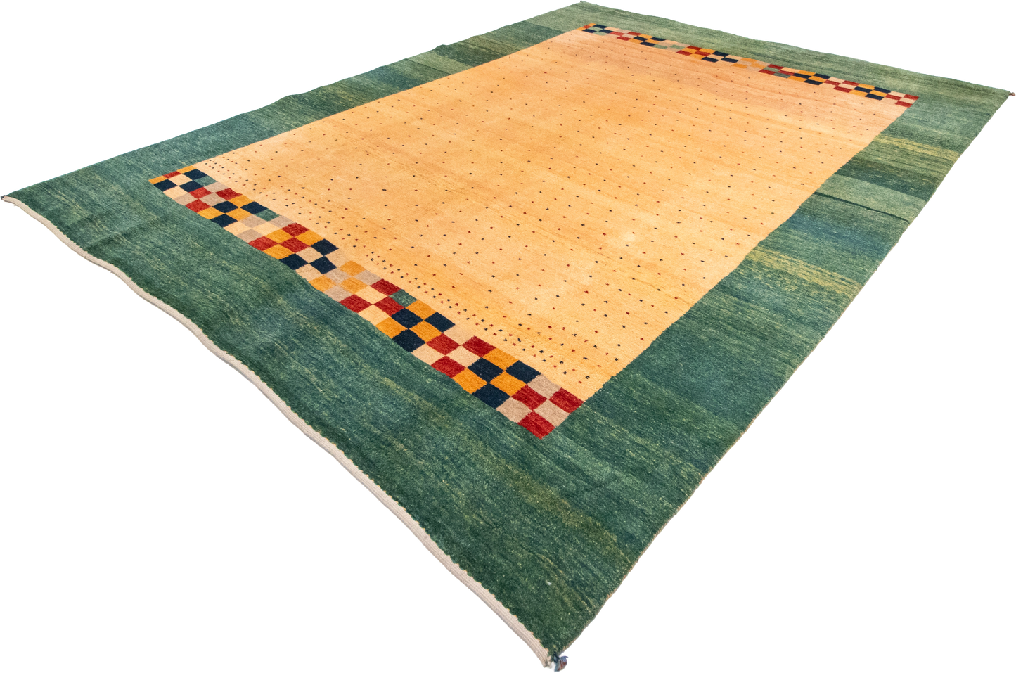W 9.6 L 12.7 Gabbeh 100% Wool Hand-Woven All-Over Design - 53880