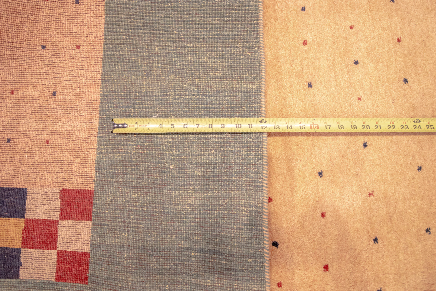 W 9.6 L 12.7 Gabbeh 100% Wool Hand-Woven All-Over Design - 53880