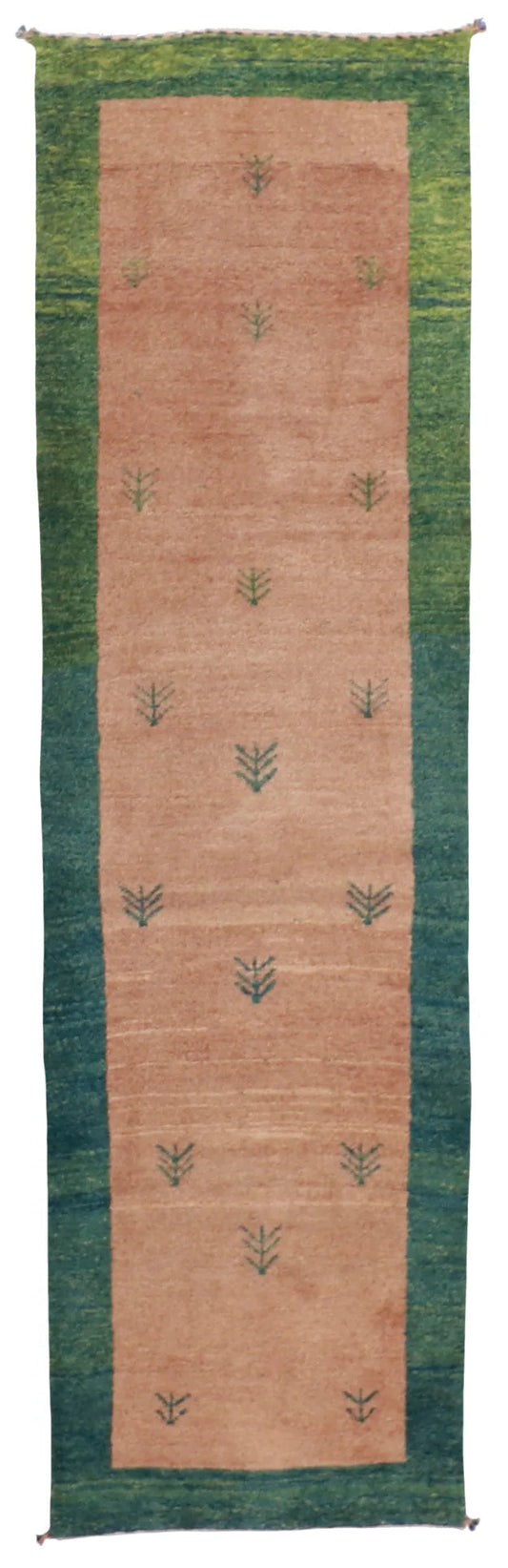 W 2.9 - L 9.7 - Gabbeh Fine/Wool All Over Rectangle - Finest Hand-Knotted Quality Wool - 53884