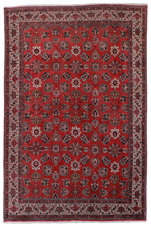 7x10 - Bijar Wool/Silk All Over Rectangle - Hand Knotted Rug — 53985