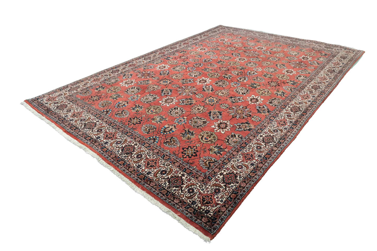 W 6.6 L 9.9 Bijar Wool And Silk Blend Hand-Woven All-Over Design - 53985